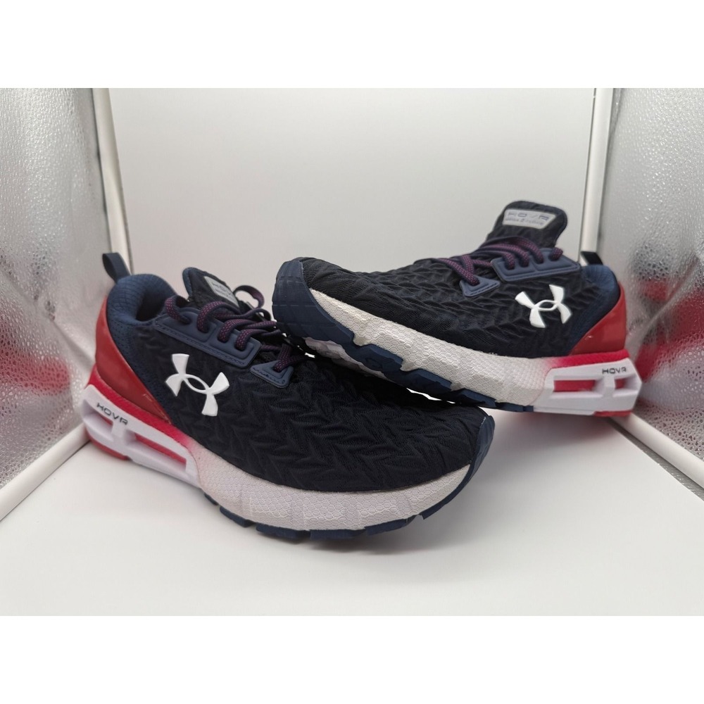 Under Armour HOVR Mega 2 Clone Mens Running Shoes Navy Red 3024479-401 Size 10.5
